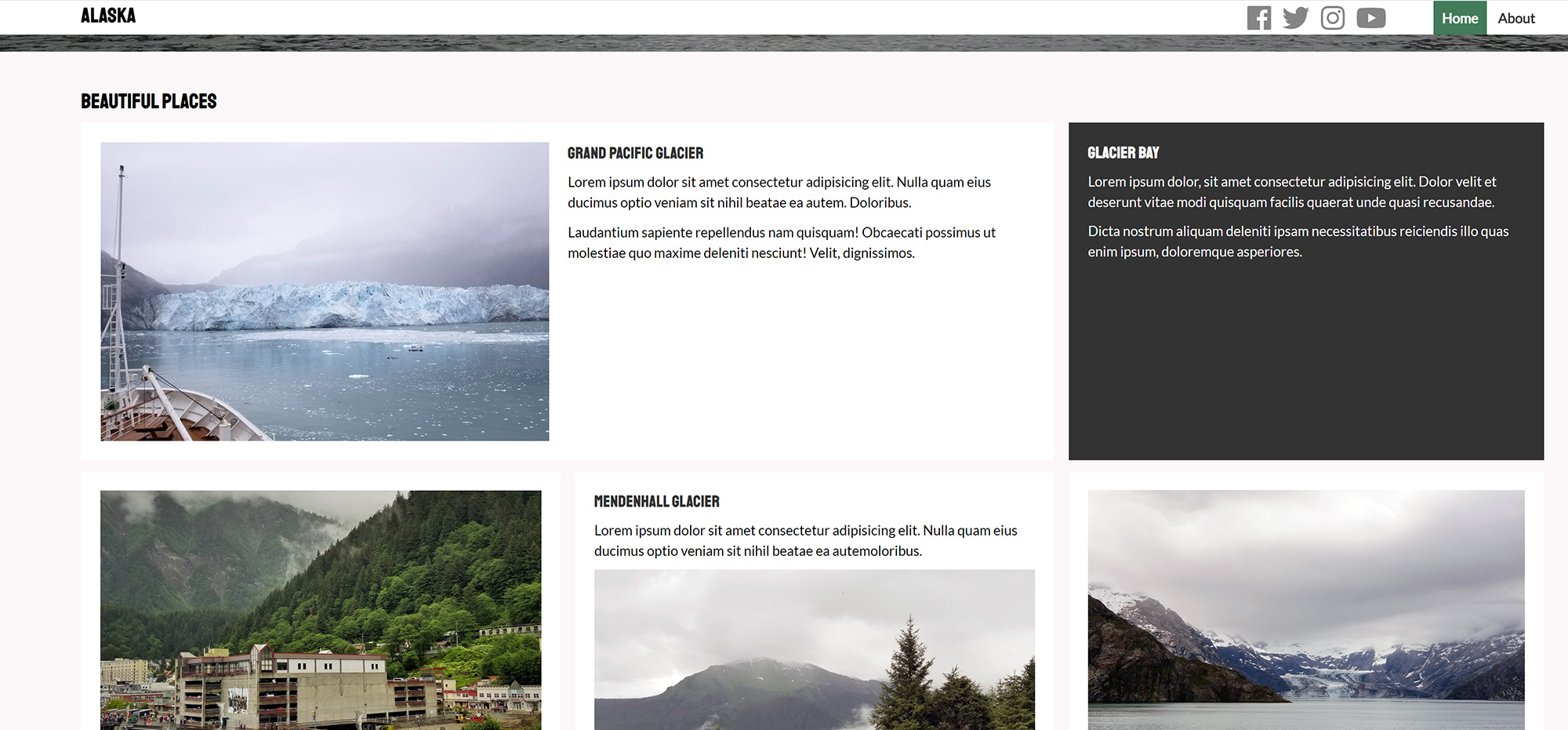 Screenshot of Alaska Website