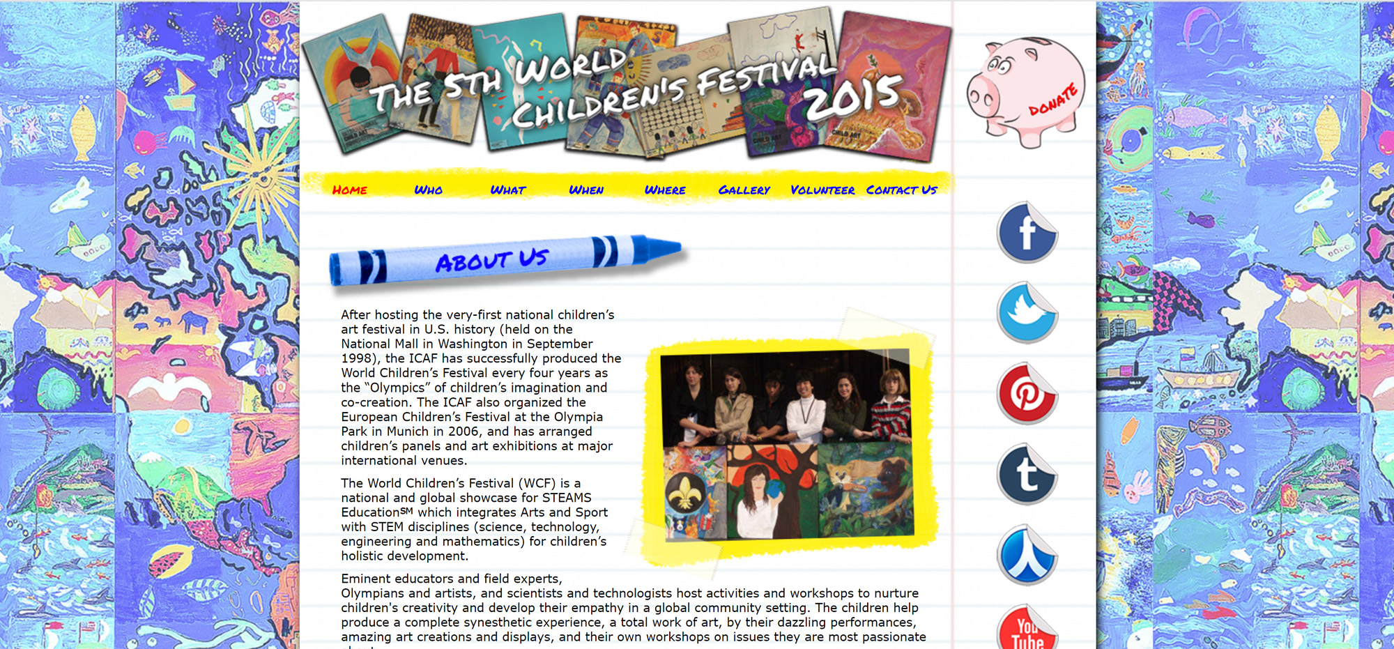 Screenshot of Student Website